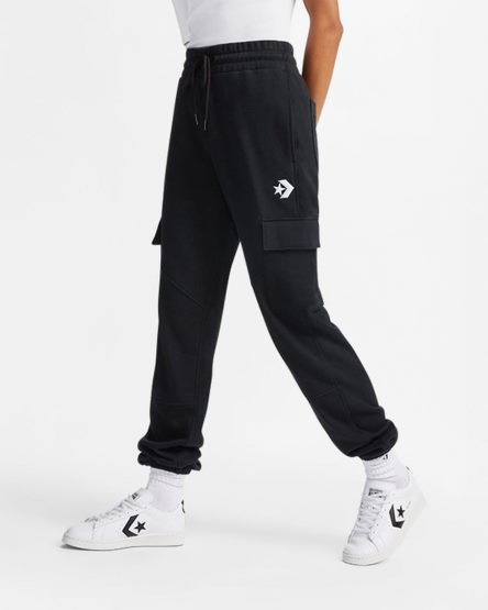 Women's Converse Classic Fit Cargo Jogger Black | AU 03C9ES